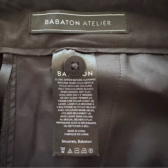 Aritzia Babaton Atelier Black Straight Leg High Waist Trousers Size 4 - Picture 8 of 10